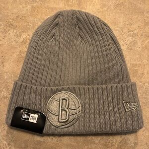 New Era NBA Brooklyn Nets Gray Knit Hat Beanie Brand New w/Tags